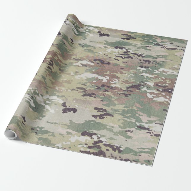 60lb Wrapping Paper Roll Army OCP Camo Uniform Cam (Unrolled)