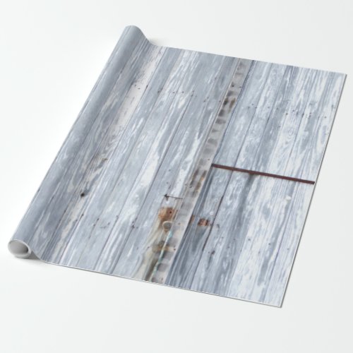 60lb Wrapping Paper Roll White Wash Wood Barn Door