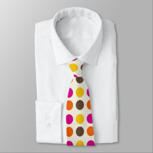 60s 70s Boho Polka Dot Hippy Retro Tie