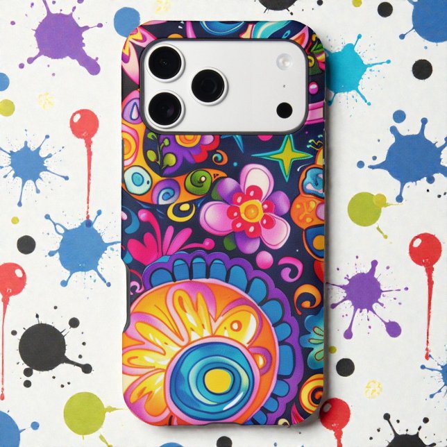 60s 70s Hippy Hippie Psychedelic iPhone Case (Creator Uploaded)
