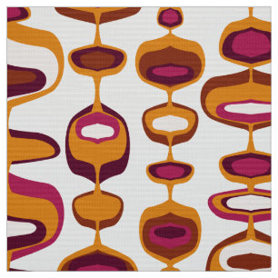 60s 70s mod retro fabric pattern