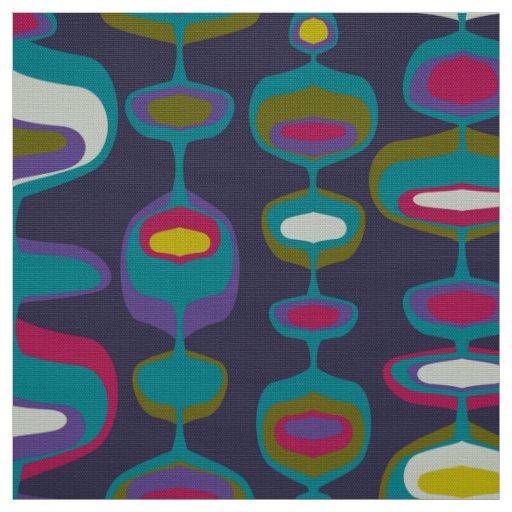 60s 70s mod retro fabric pattern | Zazzle