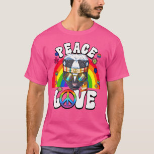 60S 70S Peace Love Hippie Skunk T-Shirt