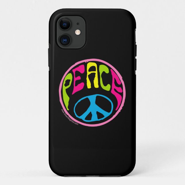 60's, 70's Peace Sign Case-Mate iPhone Case (Back)