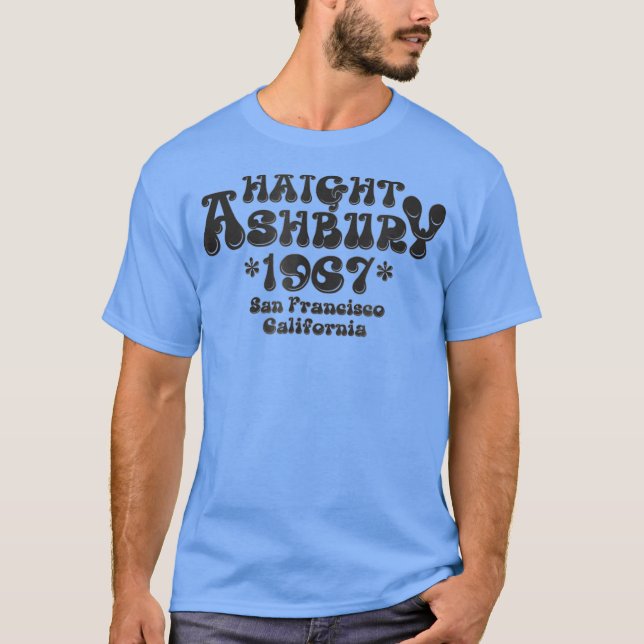 60s 70s Retro Flower Power  1967 Haight Ashbury T-Shirt (Front)