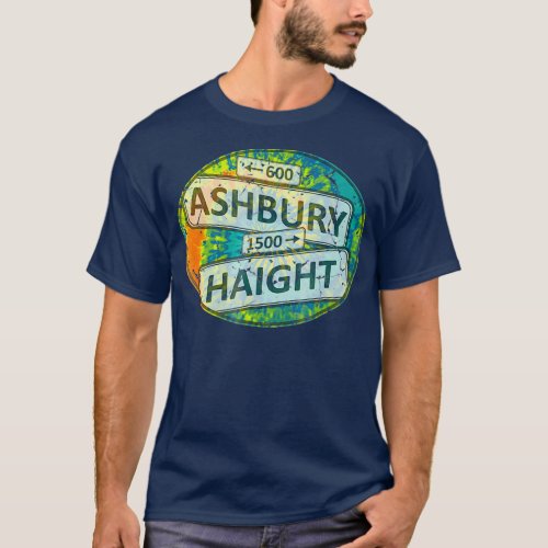 60s 70s Retro Flower Power  Haight Ashbury Signs T_Shirt