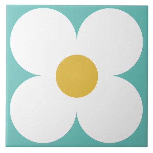 60s 70s retro flower tile