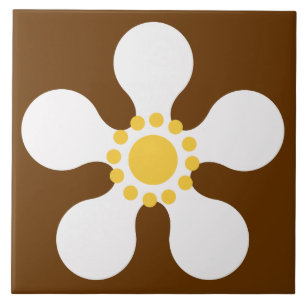60s 70s retro flower tile