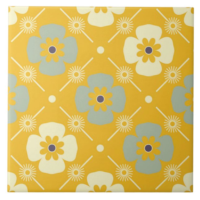 60s 70s retro flower tile (Front)
