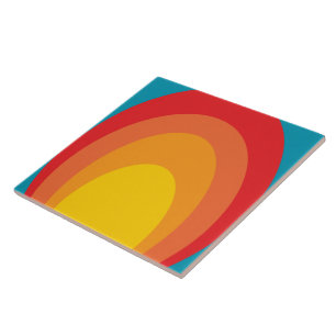 60s 70s retro pattern ceramic tile