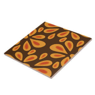 60s 70s retro pattern ceramic tile