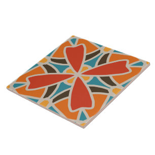 60s 70s retro pattern ceramic tile