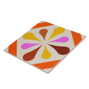 60s 70s retro pattern ceramic tile