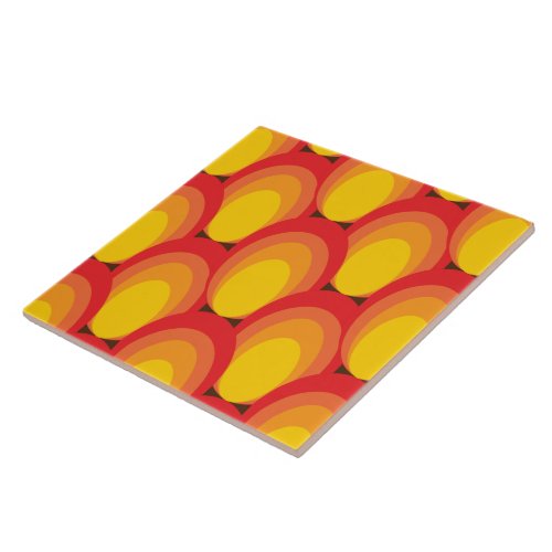 60s 70s retro pattern ceramic tile