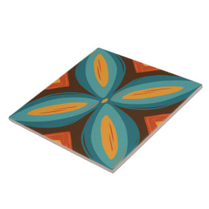 60s 70s retro pattern ceramic tile