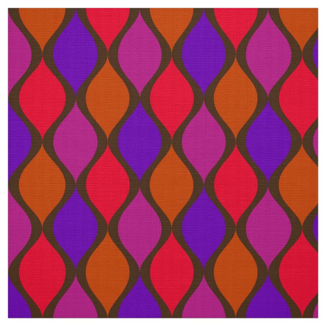 60s 70s super retro color palette fabric (Swatch)