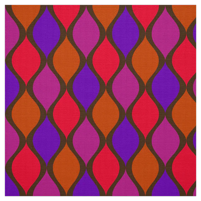 アンティーク雑貨 MAC Super Vintage Fabric 70s 60s 70s super retro color palette fabric | Zazzle