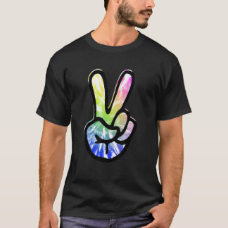 60s 70s Tie Dye Peace Hand Sign Hippie 1 T-Shirt