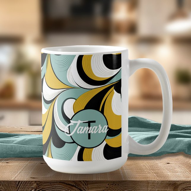 60s 70s Vibe Retro Swirls Abstract Pat#3 ID1069 Coffee Mug (Creator Uploaded)