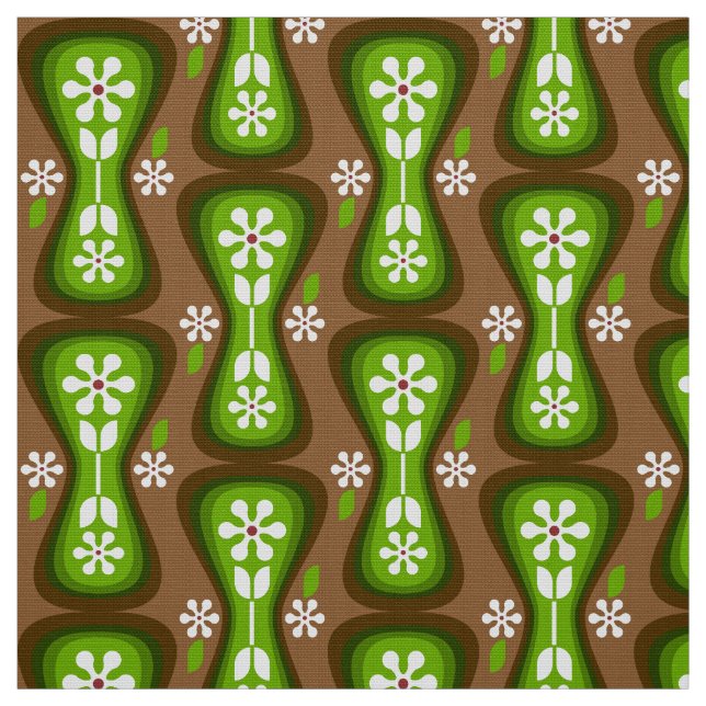 60s 70s yoni styled retro fabric (Swatch)