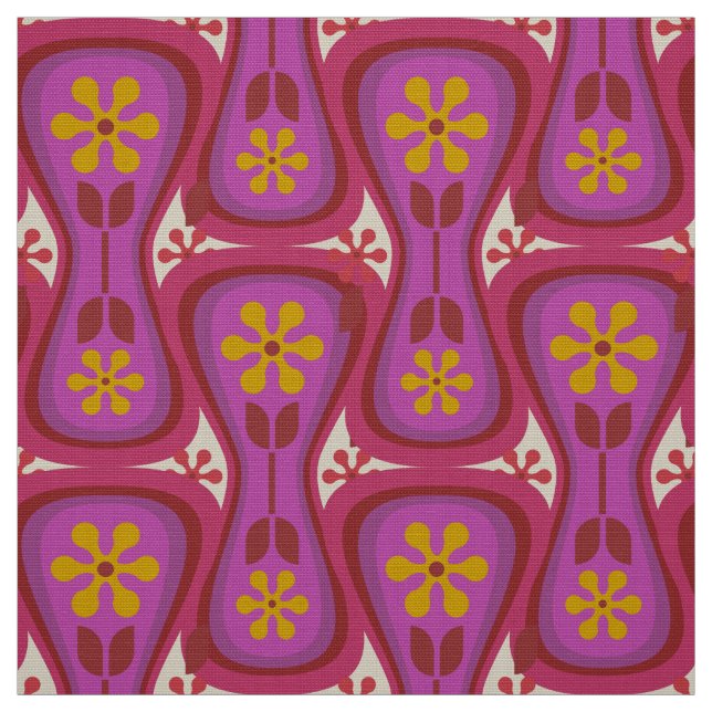 60s 70s yoni styled retro fabric (Swatch)
