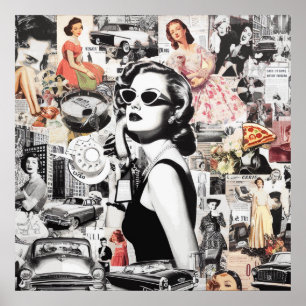 60s Abstract Collage Poster