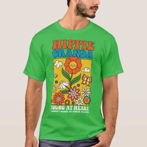 60s and 70s Hippie Hippies Retro Vintage Hippy Flo T_Shirt