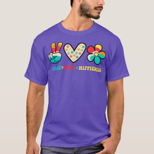 60s and 70s Hippie Hippies Retro Vintage Hippy Flo T_Shirt