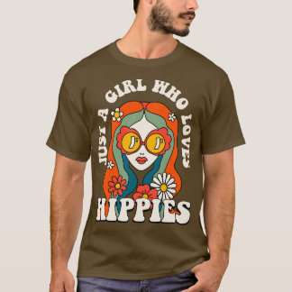 60s and 70s Hippie Hippies Retro Vintage Hippy Flo T-Shirt