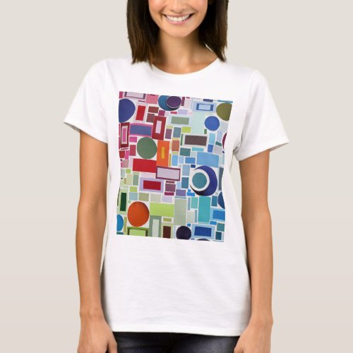 60s Disco Retro Color Chart Collage T_Shirt