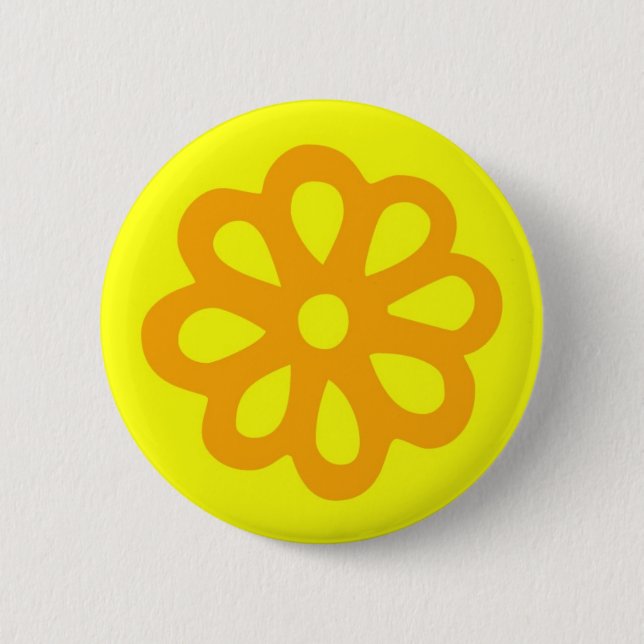 60's flower button (Front)
