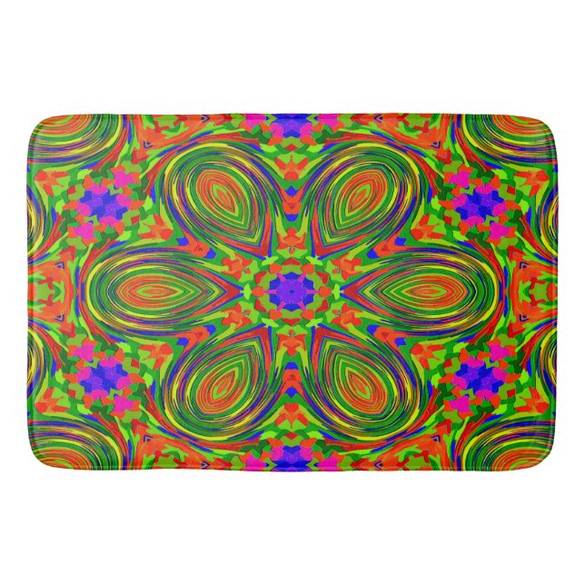 60's Flower Fun...... Bath Mat (Front)