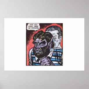 60s Golden age horror comics   scary retro comic Poster