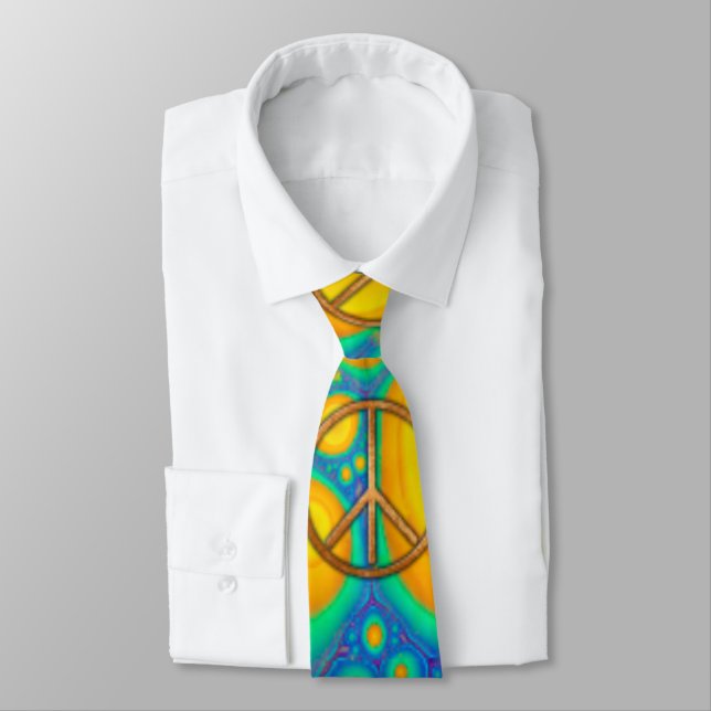 60's Groove Psychadelic Hippy Neck Tie (Tied)