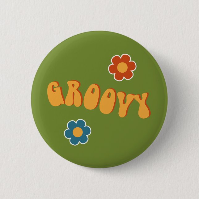 60's Groovy Badge Button (Front)