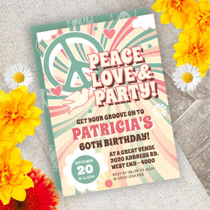 60s Hippie Party Invitation
