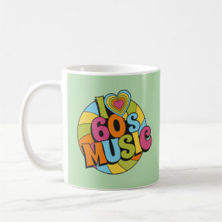 60s Inspired Music Retro Groovy Aesthetic Coffee Mug