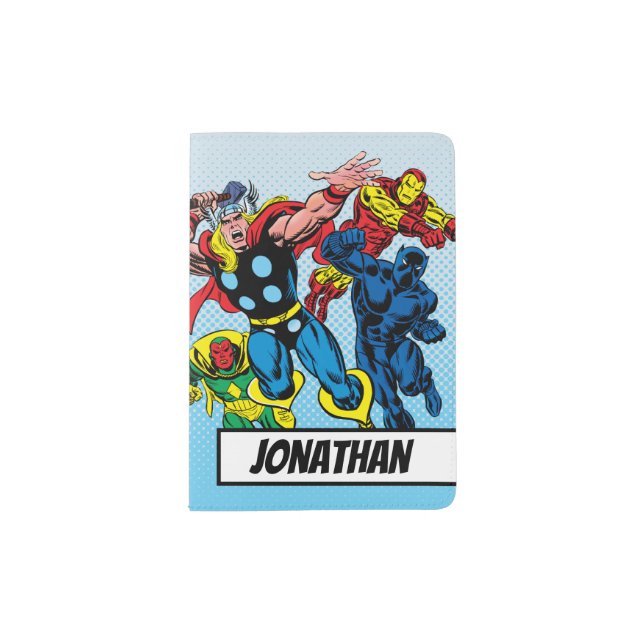 60's Marvel Avengers Graphic Passport Holder (Front)