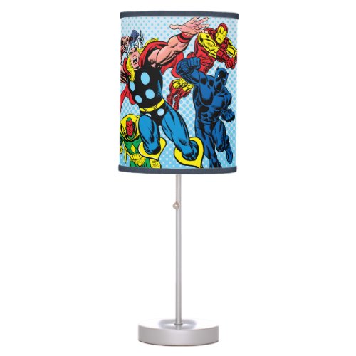 60s Marvel Avengers Graphic Table Lamp