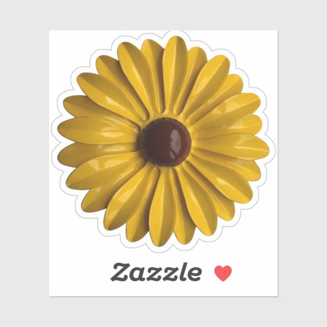 60s MOD Hippie Daisy Flower Floral Spring Wedding  Sticker (Sheet)