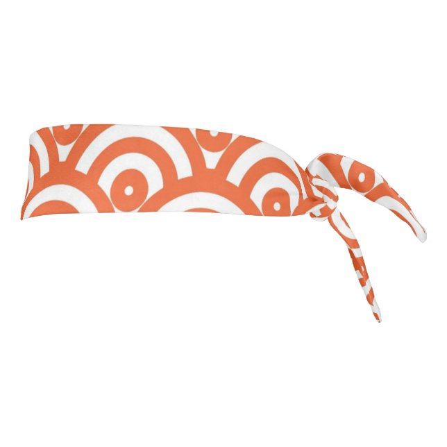 60s Mod Orange Tie Headband (Rotate 90)