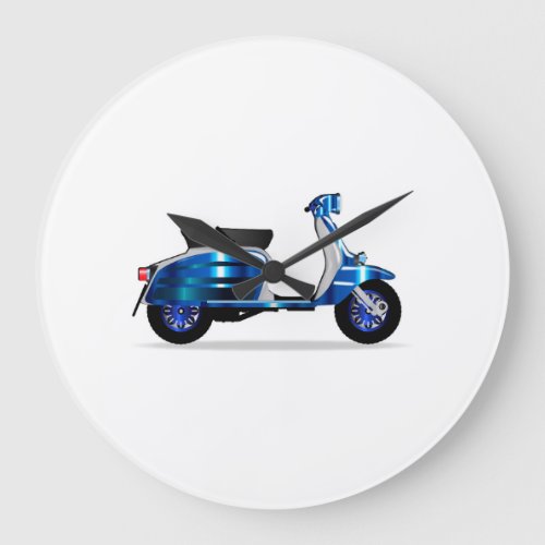 60s Motor Scooter Large Clock