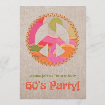 60's Party Invitation by pixiestick at Zazzle