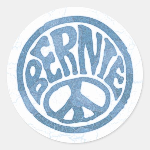 60s Peace Bernie Classic Round Sticker