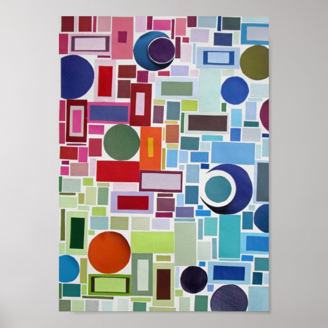60's Retro Disco Color Chart Collage Abstract (Front)