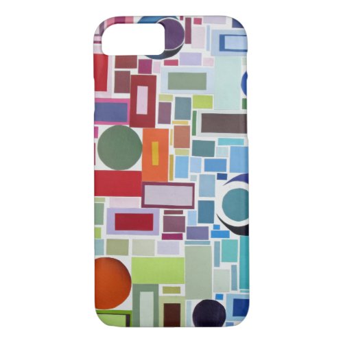 60s Retro Disco Color Chart Collage Abstract iPhone 87 Case
