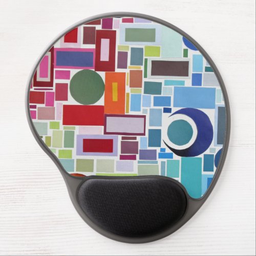 60s Retro Disco Color Collage Mosaic Abstract Gel Mouse Pad
