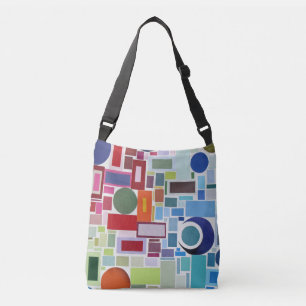 60's Retro Disco Colour Chart Collage Abstract Crossbody Bag