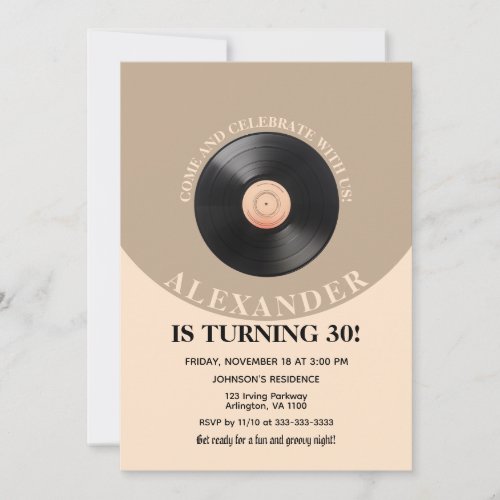 60s Retro Groovy Adult Birthday Party Any Age Invi