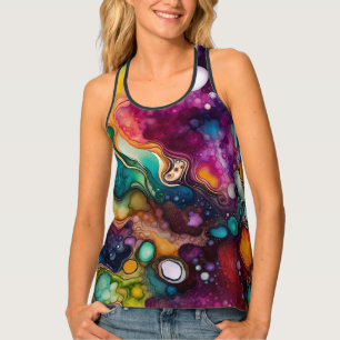 60s Retro Tye Die 70s Hippy Tank Top